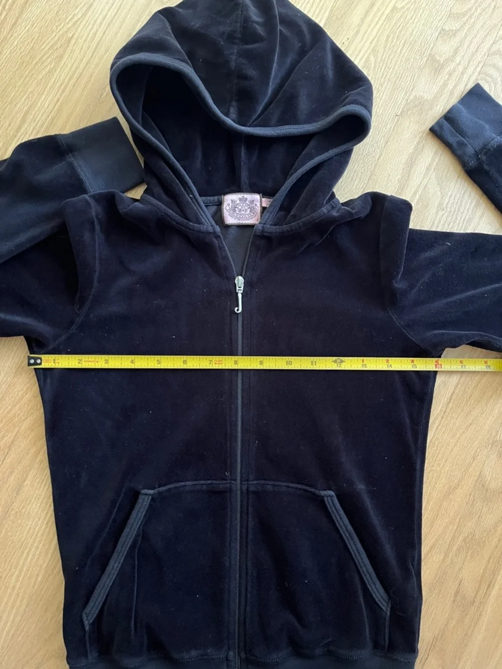 Juicy Couture Black Velour Zip-Up Hoodie - Picture 4 of 11
